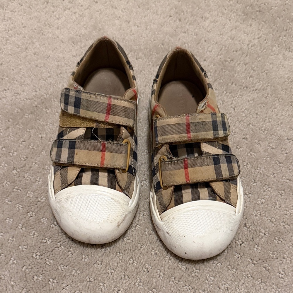 Kids/toddler Burberry Velcro plaid Sneakers
